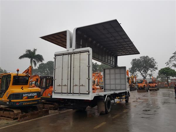 Xe tải thùng kín 8 tấn cánh rơi Dongfeng Hoàng Huy