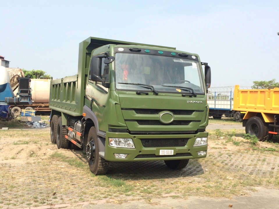 Xe tải ben FAW thùng cao tải trọng 13.570 tấn